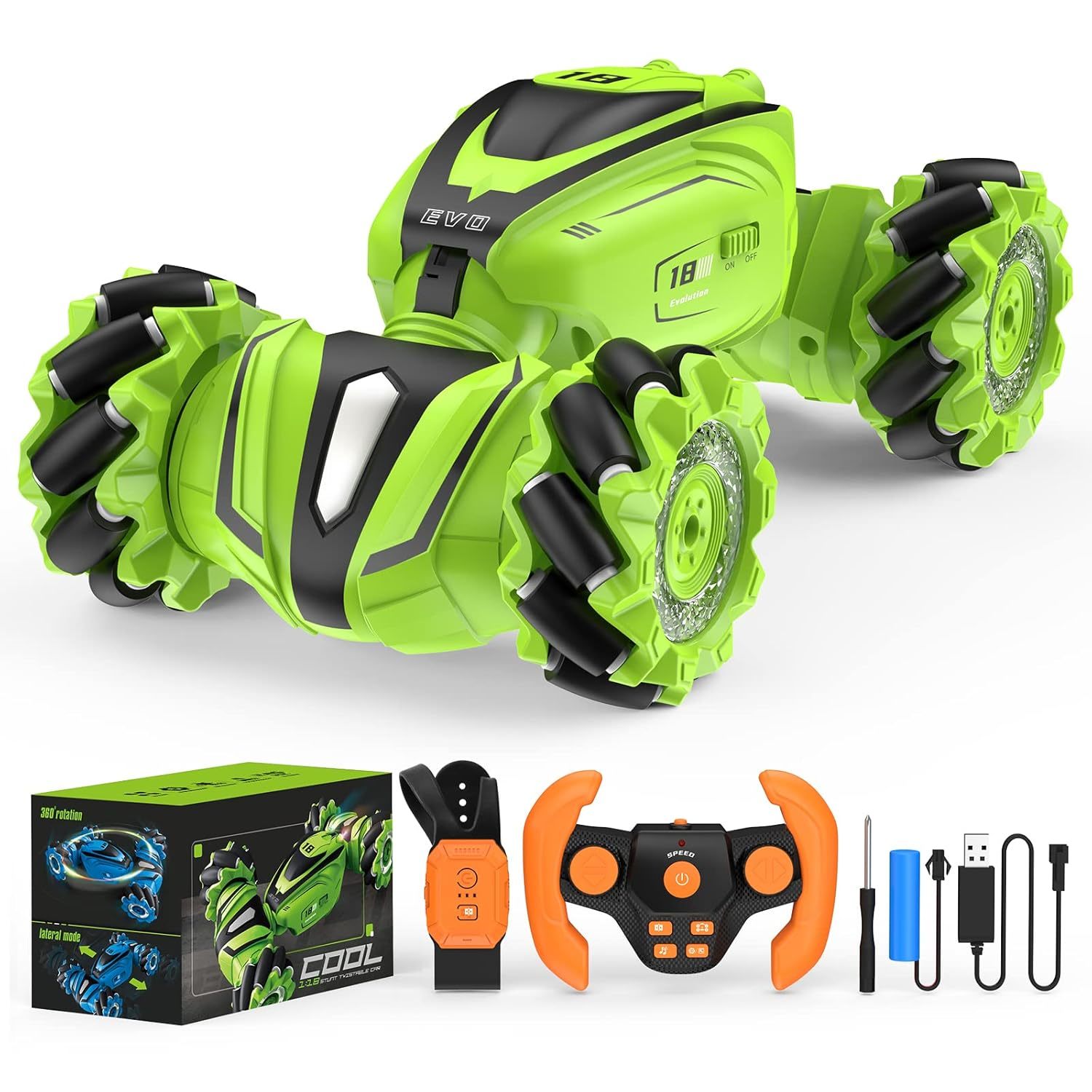 Remote Control Car, 360Drift Stunt Car, Gesture Control Rc Car, Toy For Kids Age