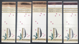 Five 1955 Vintage Matson Lines Steamship Hawaii South Pacific Matchbook Covers - £9.54 GBP