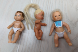Mattel FLAWS Barbie baby doll blonde Krissy 1973 Tara Toy Triplet C blue big vtg - £7.74 GBP
