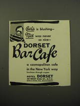 1950 Hotel Dorset Bar Cafe Advertisement - Paris is blushing - £14.78 GBP