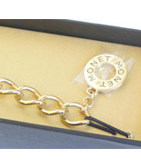 Vintage Monet Ladies Jewelry Gold Tone Toggle Bracelet Designer Signed o... - £23.94 GBP