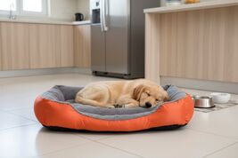 Dog Bed ONSN Pet Bed Orange Non Slip - $31.69 CAD