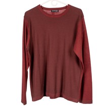 Kenneth Cole Mens Sweater M Red Gray Casual Stretch Long Sleeve - £18.58 GBP