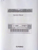 Owner&#39;s Manual Booklet for the Vintage Casio / Casiotone CT-410V, Reproduction. - £12.41 GBP