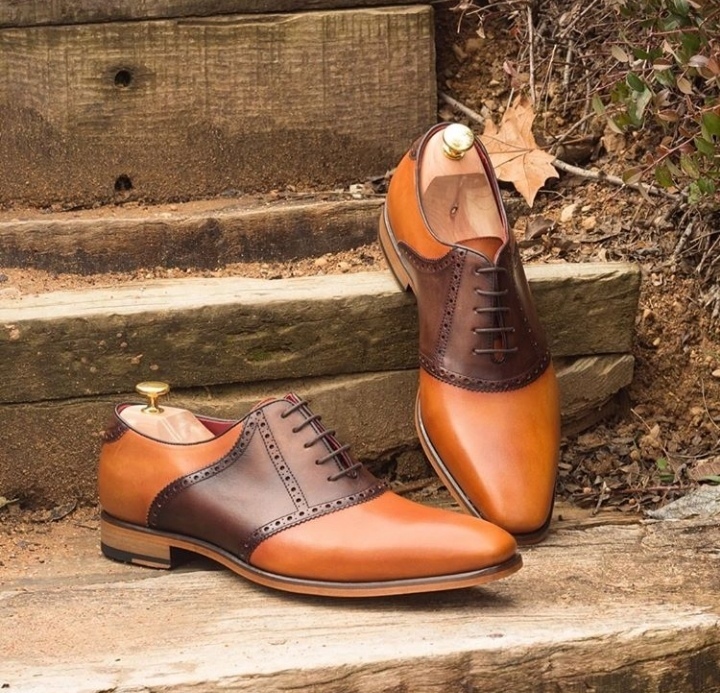 Handmade Brown Tan Leather Stylish Shoes, Men's Derby Lace Up Dress Shoes 2019