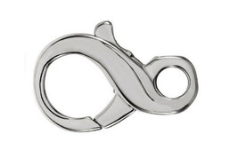 Sterling Silver White/Silver 8 x 5 mm Figure-8 Infinity Trigger Lobster Clasp - £7.15 GBP