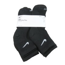 Nike Everyday Plus Cushioned Ankle Socks 6 Pack Mens Size 8-12 Black Dri-Fit NEW - £21.57 GBP