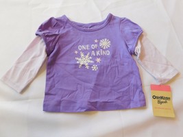 Osh Kosh B&#39;gosh Baby Girl&#39;s Long Sleeve Shirt Purple One of a Kind 3 Months NWT - £10.33 GBP