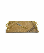 Michael Aram - Vine Stainless Steel Rainforest Marble Large Cheese Board... - $423.60 CAD