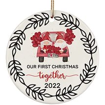 Our First Christmas Together Gnomes Ornament Tree Decor 2022 1st Weeding Gift 3  - £16.03 GBP