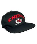 Vintage Kansas City Chiefs Hat Cap Snap Back Black KC Arrowhead Logo NFL... - £19.38 GBP