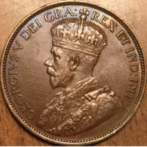 1916 Canada Large Cent Penny Coin - Surface Hairlines - £9.52 GBP