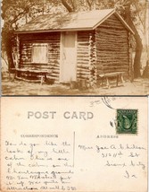 USA New York Chautauqua Cabin to Sioux City Iowa RPPC Antique Postcard - £28.44 GBP