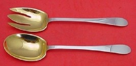 Salem by Tiffany and Co Sterling Silver Salad Serving Set Gold Washed 2pc - £551.95 GBP