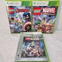 Xbox 360 Lego Games Lot Of 3 - Marvel Avengers - Super Heroes - Star Wars Saga - $22.76
