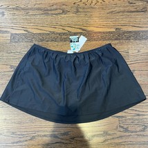 Island Escape Womens Size 20W Skirtini Swim Skirt Black Attached Bikini ... - $25.74