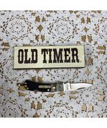 Schrade 1OT Old Timer Small Lockback pocket Knife with key ring belt cha... - $13.99