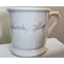 Vintage White Ceramic Shaving Mug 3 1/4&quot; Gold Writing See Pictures - $222.00 MXN