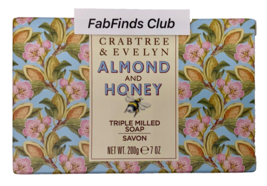 Crabtree &amp; Evelyn Bar soap Almond &amp; Honey Triple Milled  7oz Jumbo Size - £13.43 GBP