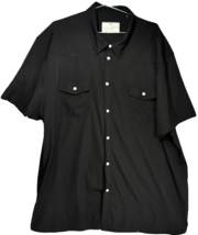 Burlebo men&#39;s Pearl Snap Heather Black Performance Western Short Sleeve ... - €26,23 EUR