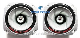 Pair 3&quot; inch Silver Super Bullet Horn TWEETER Speakers Car Audio Home St... - £14.84 GBP