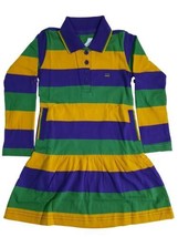 Girls 3T Toddler Classic Mardi Gras Dress with Pockets Purple Green Gold - £27.76 GBP
