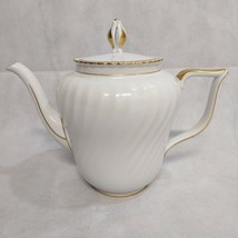 Royal Tettau Annette WhiteTeapot Germany US Zone Konigl.pr.Tettau Gold Trim - £96.68 GBP