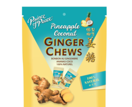 Prince of Peace Pineapple Coconut Ginger Chews Candy, 8 Oz (Pack of 6) - $34.64