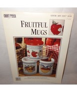 Fruitful Mugs Cross Stitch Leaflet 83057 Leisure Arts 1993 Apples Baskets - £7.89 GBP