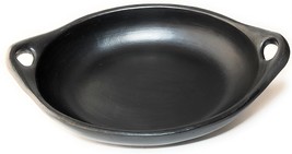 Roasting Pan 12 x 10.5 Inches hight 2.5 Inches with handle 15 Inches Black Clay  - £87.03 GBP