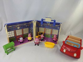 Peppa Pig School House Figures Car Lot - £29.57 GBP