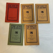 William Taylor Son Cleveland Bible Books Lot John Luke Act Proverbs Matthew - £77.35 GBP