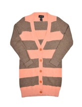 Corey Lynn Calter Sweater Womens XS Angora Cardigan Striped Long Jumper - £10.40 GBP