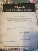 Raybestos Sales Engineering Bulletin 1962. Info on 61 mercury power brak... - £7.90 GBP