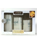 Apothecary &amp; Company 3 Piece LED Candle Set With Built In 4 Hour Daily T... - £27.09 GBP