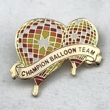 Champion Hot Air Balloon Team Gold Tone Pin Enamel - £13.55 GBP