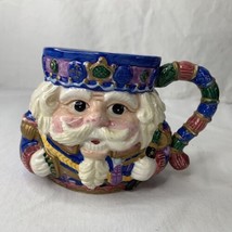 Coffee Cup tea Mug Nutcracker soldier Santa Christmas Ceramic multicolor unique - $31.67