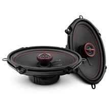 DS18 G5.7Xi Pair of 5x7&quot; 4 Ohm 2-Way Coaxial Speakers 150W Peak Black / Red - £70.24 GBP