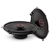 DS18 G5.7Xi Pair of 5x7&quot; 4 Ohm 2-Way Coaxial Speakers 150W Peak Black / Red - £69.21 GBP