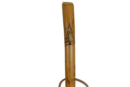 Walking Stick, Evergreen Tree Carving on Staff, Outdoor Scenery Carved o... - £51.33 GBP