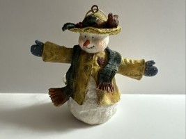 Vintage Lang &amp; Wise Snowman Blue Scarf And Gloves LB#1 Christmas Ornament - £15.03 GBP
