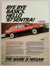 1987 Print Ad The &#39;87 Nissan Sentra 2-Door Red Two-Tone - £9.44 GBP