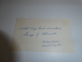 Vintage 1960s MLB Baseball Player George Alusik A&#39;s Signed 3x5 Index Card - $18.81
