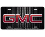 GMC Logo Inspired Art on Mesh FLAT Aluminum Novelty Auto Car License Tag... - $17.99