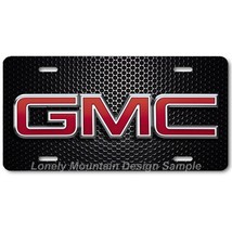 GMC Logo Inspired Art on Mesh FLAT Aluminum Novelty Auto Car License Tag Plate - £14.38 GBP