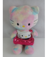 2014 Build a Bear Hello Kitty Pastel Tie Dye Sanrio Rainbow Plush W/Dress - $108.30 CAD
