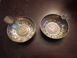 Silverplate Pair Of Personal Vintage Ashtrays - £47.35 GBP