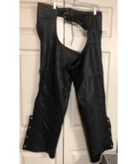 Wilson Open Road Black Large L Mens Leather Chaps Pants - £34.37 GBP