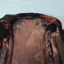 Jeanstar Women's Spandex Cotton Blend Black & Orange Dyed Pockets Jacket Size XL image 9