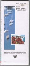 American Automobile Association Roadmap Miami Ft Lauderdale Miami Beach ... - £4.58 GBP